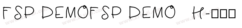 FSP DEMOFSP DEMO   H字体转换